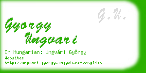 gyorgy ungvari business card