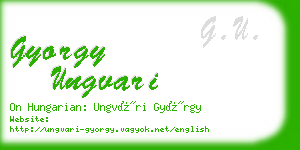 gyorgy ungvari business card